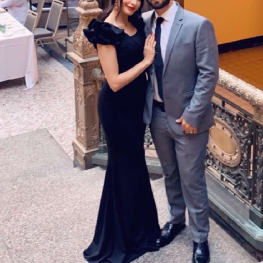 Black fitted gown